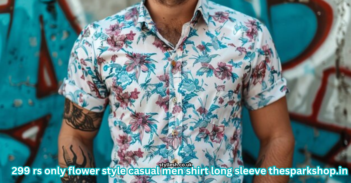 299 rs only flower style casual men shirt long sleeve thesparkshop.in